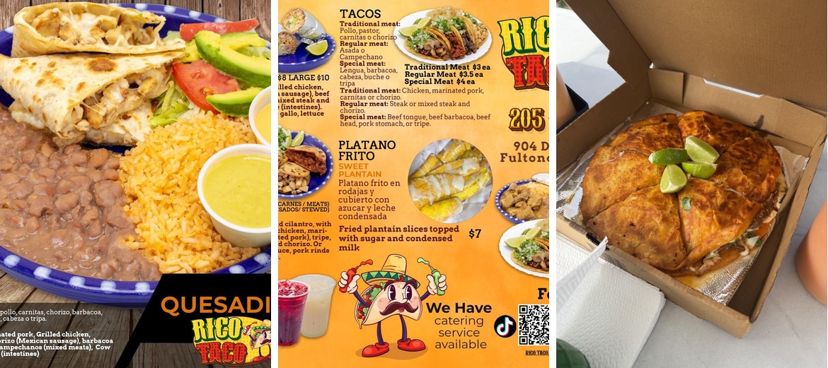 Rico Taco LLC (Food Truck) Menu