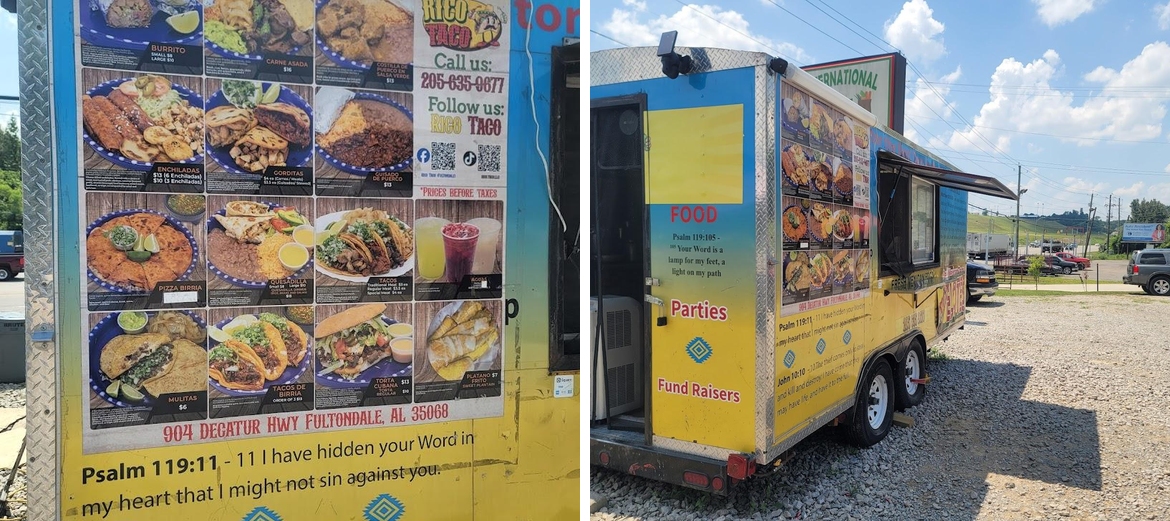 Rico Taco LLC (Food Truck) Menu